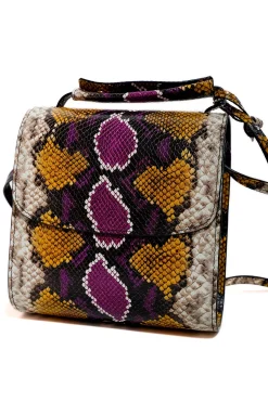 CLASSIC M'A BAG IN SNAKE PRINT LEATHER