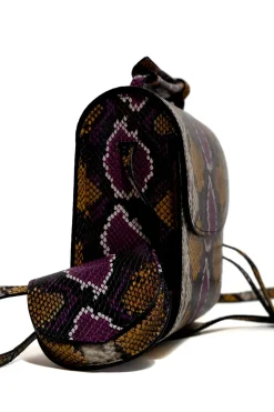 CLASSIC M'A BAG IN SNAKE PRINT LEATHER