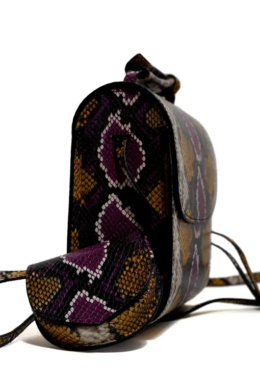 CLASSIC M'A BAG IN SNAKE PRINT LEATHER