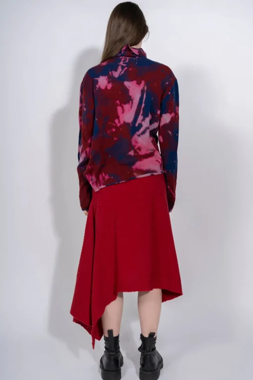 CLASSIC M'A MERINO SKIRT IN RED
