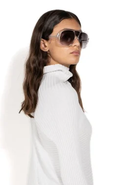 CLEAR AVIATOR SUNGLASSES