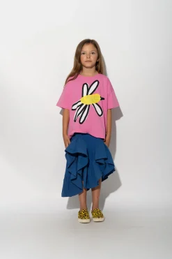 DAISY PRINT PINK T-SHIRT