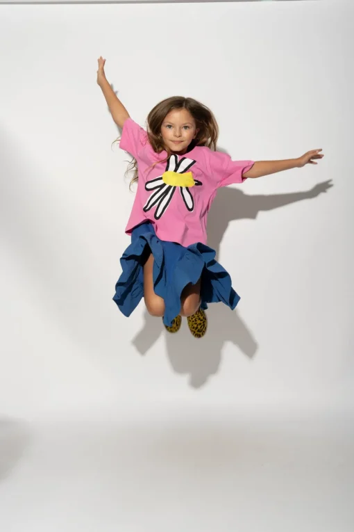 DAISY PRINT PINK T-SHIRT