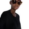 DARK BROWN BRIDGED SUNGLASSES
