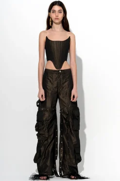 DARK BROWN SHAPED CORSET