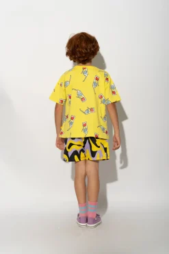 DARK WAVY PRINT SWIM SHORT