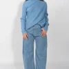 DENIM BOYFRIEND TROUSERS