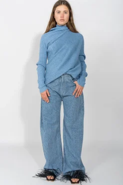 DENIM BOYFRIEND TROUSERS