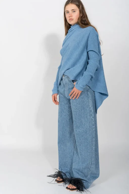DENIM BOYFRIEND TROUSERS