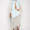 DENIM CHIFFON FITTED JACKET