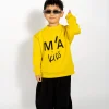 EMBROIDERED CREW NECK IN YELLOW
