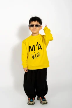 EMBROIDERED CREW NECK IN YELLOW