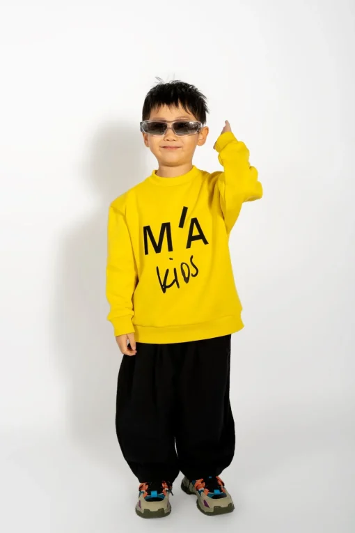 EMBROIDERED CREW NECK IN YELLOW