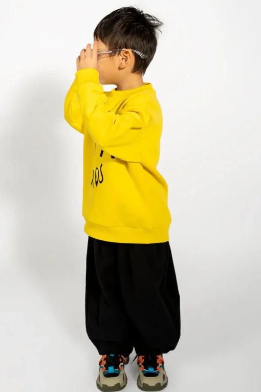 EMBROIDERED CREW NECK IN YELLOW