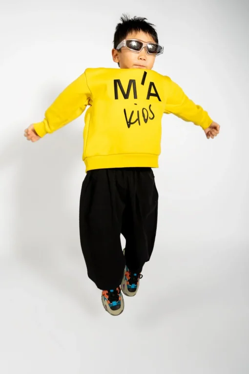 EMBROIDERED CREW NECK IN YELLOW