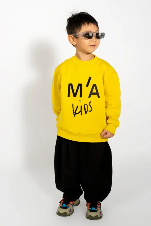 EMBROIDERED CREW NECK IN YELLOW