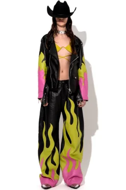 FLAMES BIKER JACKET