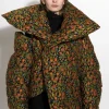 FLORAL BROCADE M'A PUFFER JACKET