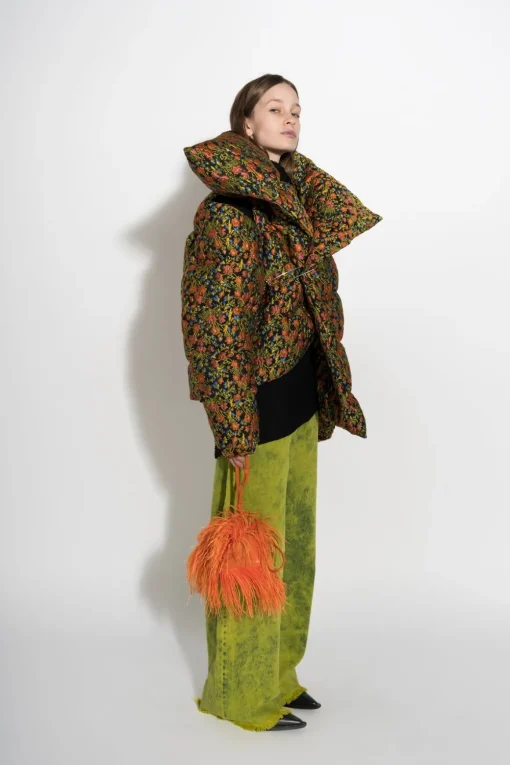 FLORAL BROCADE M'A PUFFER JACKET