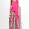 FLOWER BROCADE BOYFRIEND TROUSERS