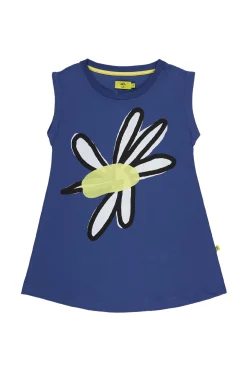 FLOWER PRINT NAVY T-SHIRT DRESS
