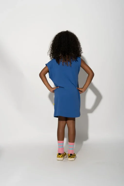 FLOWER PRINT NAVY T-SHIRT DRESS
