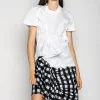 GATHERED T-SHIRT IN WHITE