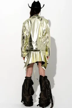 GOLD BIKER JACKET