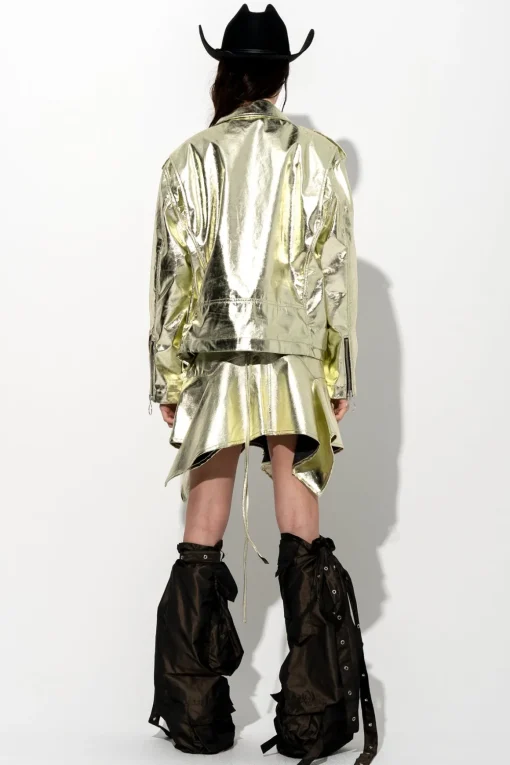 GOLD BIKER JACKET