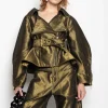 GOLD DENIM POINTY JACKET
