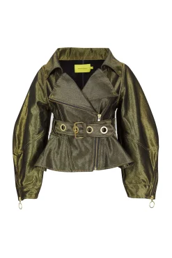 GOLD DENIM POINTY JACKET