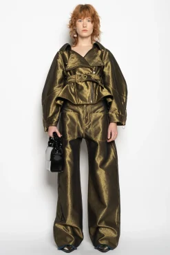 GOLD DENIM POINTY JACKET