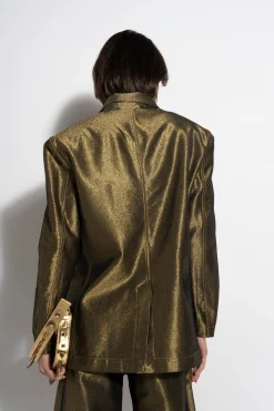 GOLD LUREX OVERSIZED BLAZER
