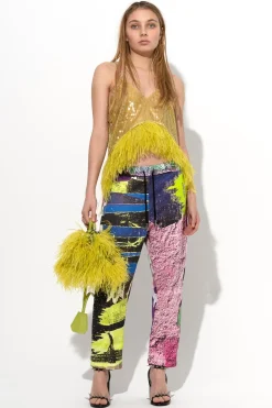 GRAFFITI PRINT FLEECE TROUSERS