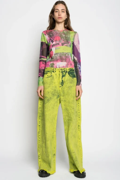GRAFFITI PRINT MESH TOP