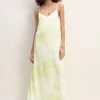 GREEN TIE DYE SLIP DRESS