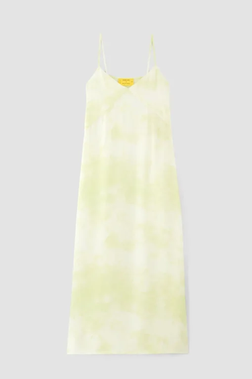 GREEN TIE DYE SLIP DRESS