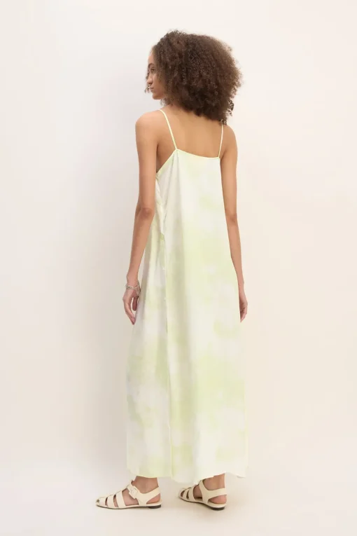 GREEN TIE DYE SLIP DRESS
