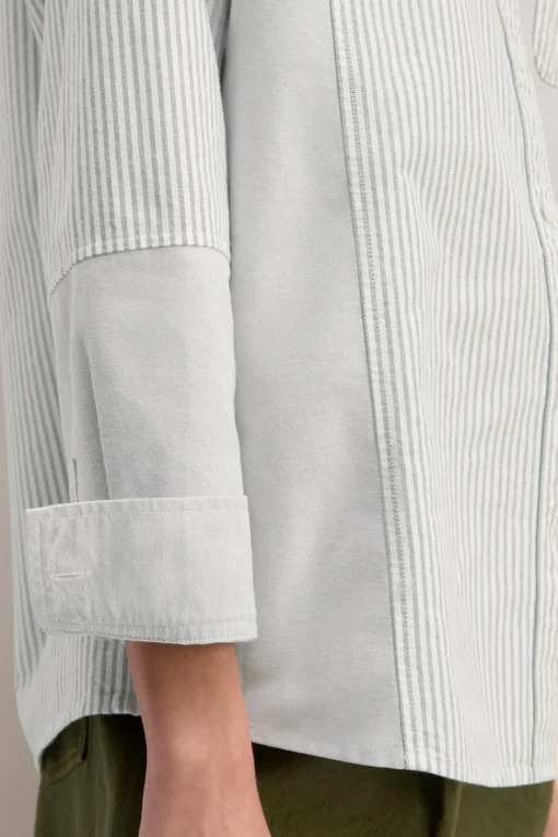 GREY PATCHWORK SHIRT