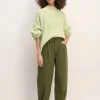KHAKI CUFFED TROUSERS
