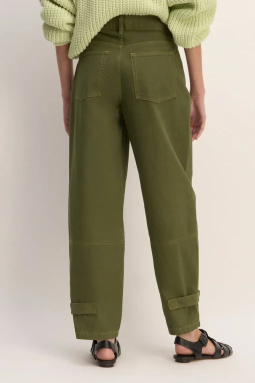 KHAKI CUFFED TROUSERS