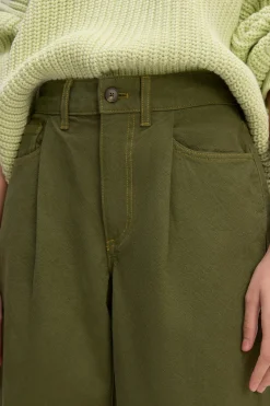 KHAKI CUFFED TROUSERS