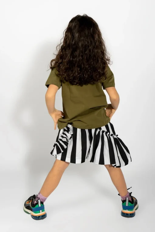 KHAKI EMBROIDERED T-SHIRT