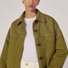 KHAKI PATCHWORK OVERSHIRT