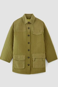 KHAKI PATCHWORK OVERSHIRT