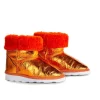 LEATHER BOOTS IN ORANGE