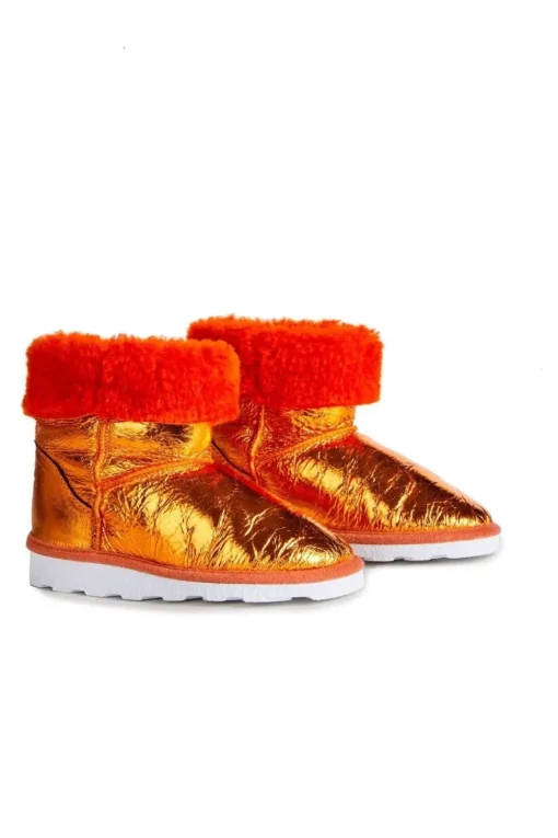 LEATHER BOOTS IN ORANGE