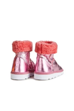 LEATHER BOOTS IN PINK