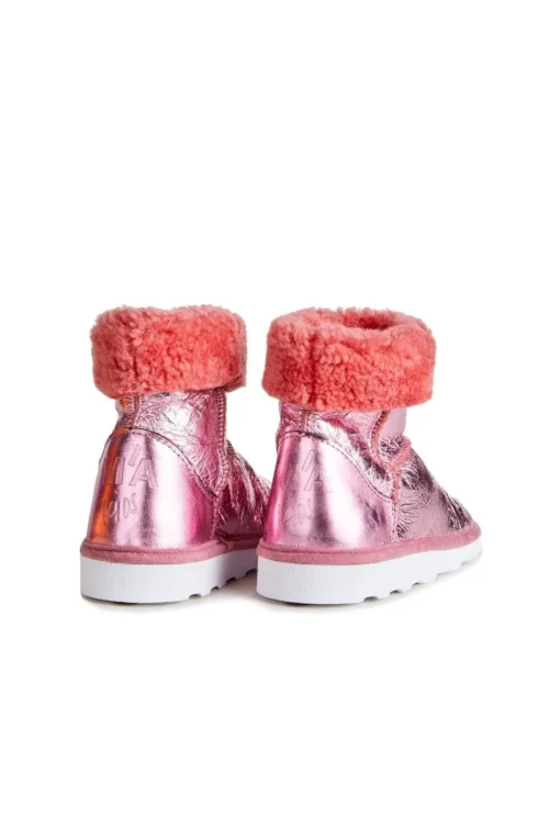 LEATHER BOOTS IN PINK