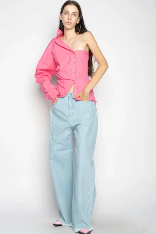 LIGHT BLUE BOYFRIEND TROUSERS